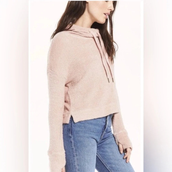 Z Supply Kacey Feather Hoodie in Mauve - Picture 5 of 9